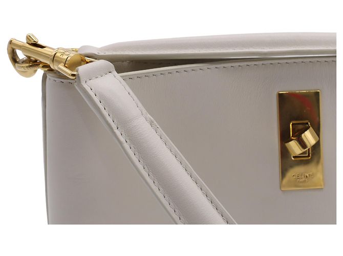 Céline Bolsa Celine Teen Bucket 16 em couro branco - vista 8