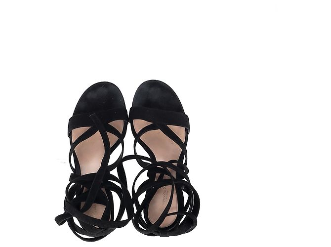 Sandali con tacco Gianvito Rossi in suede nero - vista 11