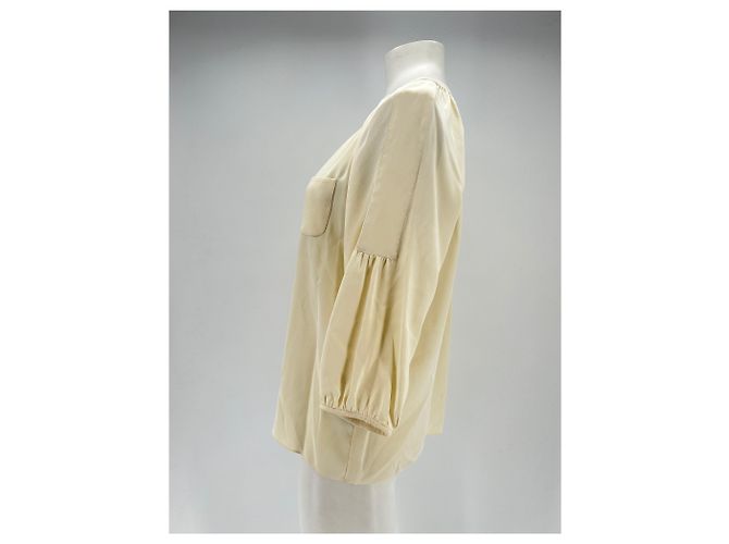 Tibi Seidenbluse Khaki - Ansicht 4
