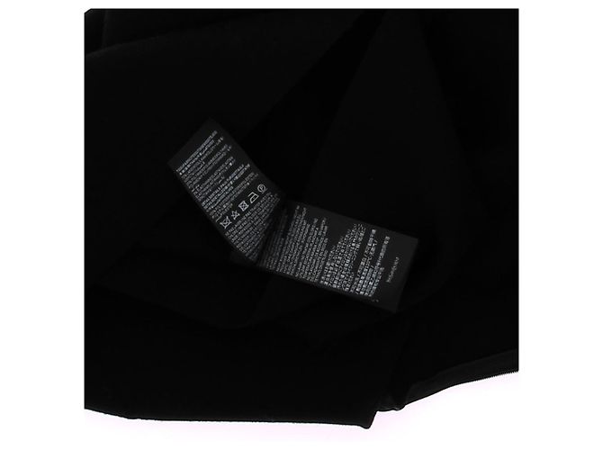 Saint Laurent Vestido de lã e pele Preto - vista 7