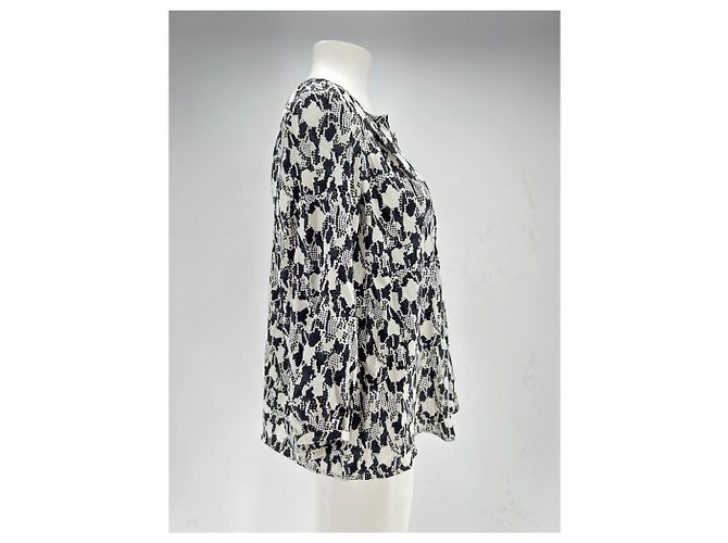 Blusa Joie de seda estampado cebra negro S - vista 3