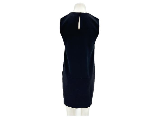 Vestido corto sin mangas de lana negra Parosh Negro - vista 2