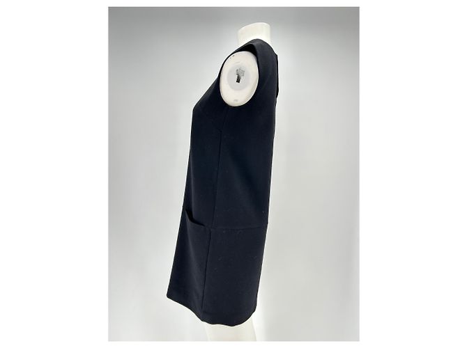 Vestido corto sin mangas de lana negra Parosh Negro - vista 4