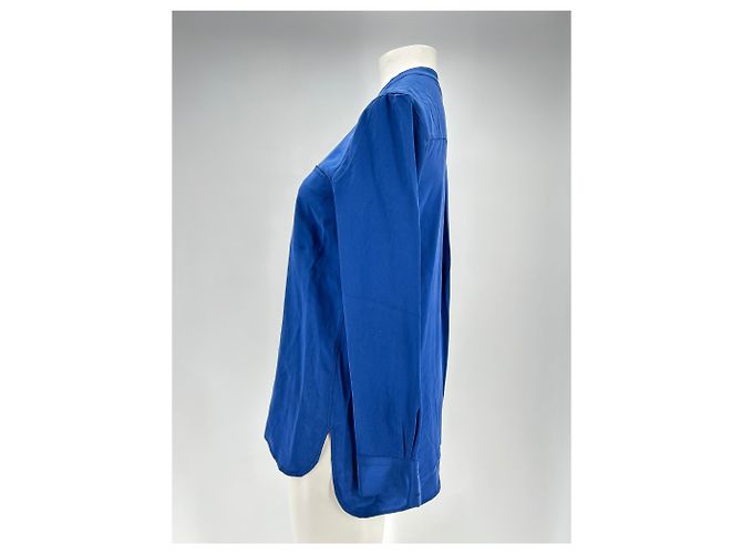 Camicia Vince in seta blu navy - vista 4