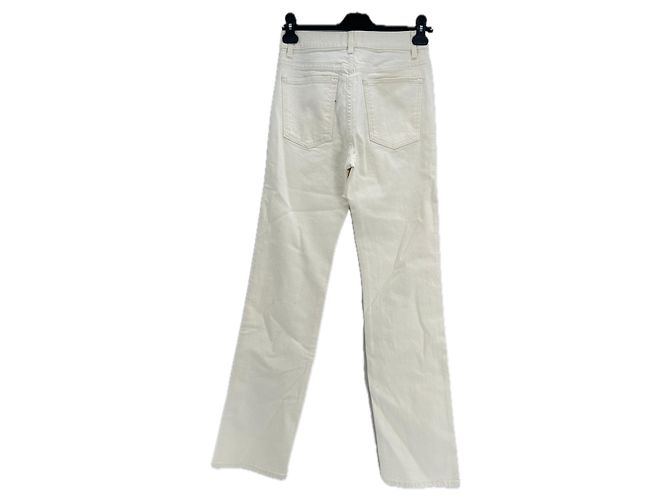 Autre Marque Pantalón vaquero recto blanco de algodón talla 26 - vista 2