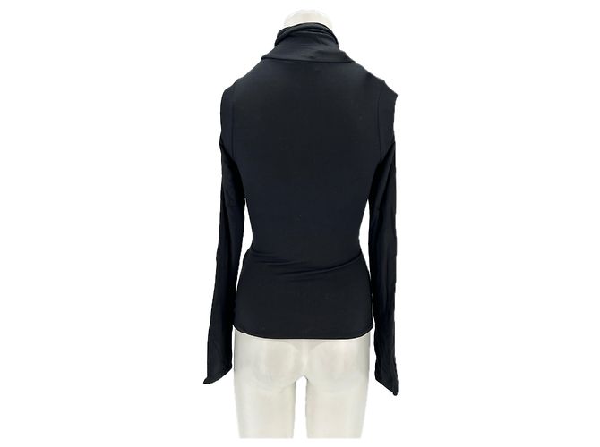 Autre Marque Pull à col roulé noir RE ONA - vue 2