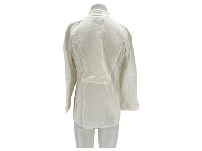 Autre Marque Blusa JO NO FUI de algodón blanco - vista 2