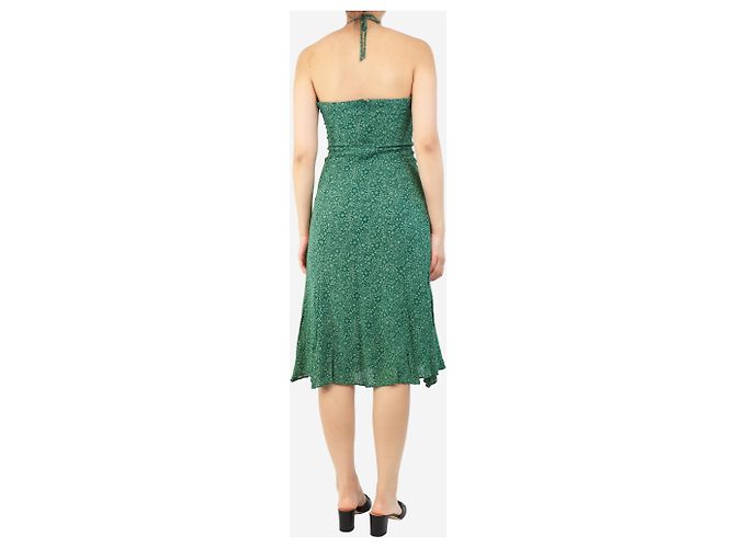 Reformation Grünes Halterneck-Kleid - Größe UK 14 - Ansicht 2