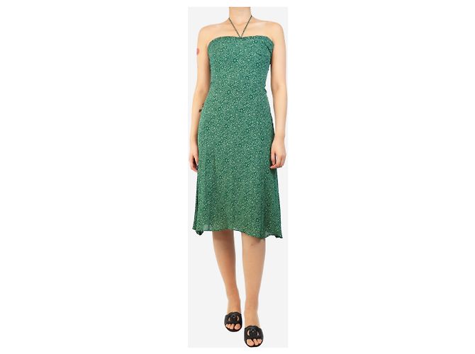 Reformation Grünes Halterneck-Kleid - Größe UK 14 - Ansicht 3