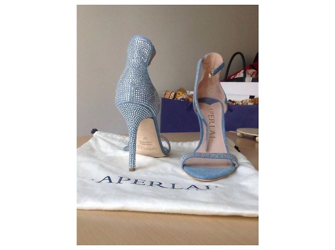 Décolleté Aperlai Azzurro Cristalli Swarovski Blu chiaro - vista 2