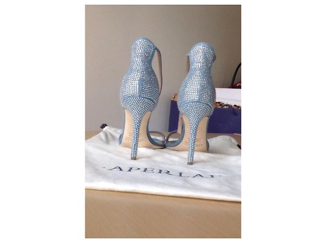 Décolleté Aperlai Azzurro Cristalli Swarovski Blu chiaro - vista 3