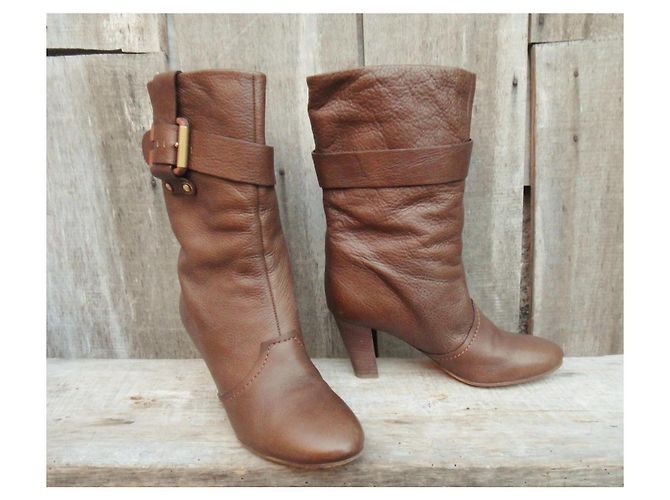 Chloé Paddington Stiefeletten Leder Hellbraun - Ansicht 2