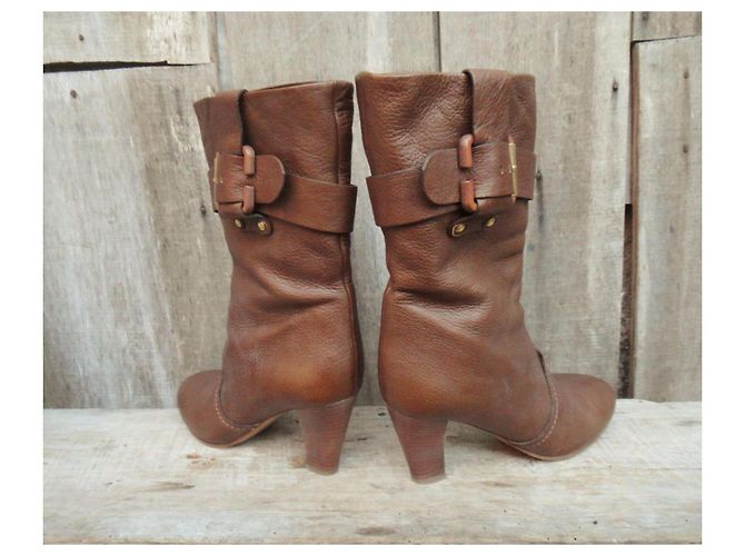 Chloé Paddington Stiefeletten Leder Hellbraun - Ansicht 5