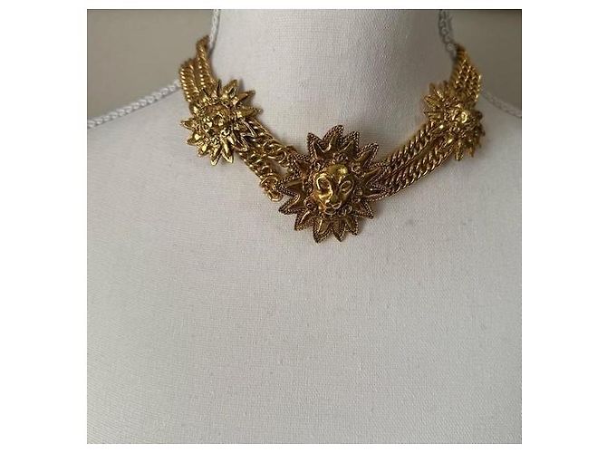 Collana Chanel Leone Placcata Oro Gold hardware - vista 2