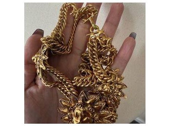 Collana Chanel Leone Placcata Oro Gold hardware - vista 3