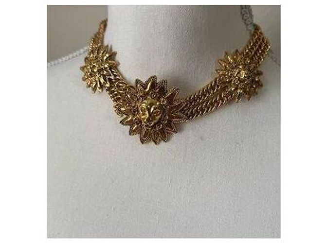 Collana Chanel Leone Placcata Oro Gold hardware - vista 4