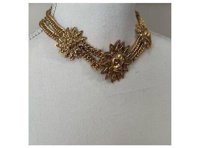 Collana Chanel Leone Placcata Oro Gold hardware - vista 5
