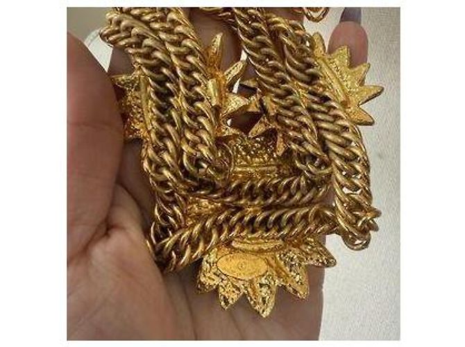 Collana Chanel Leone Placcata Oro Gold hardware - vista 7