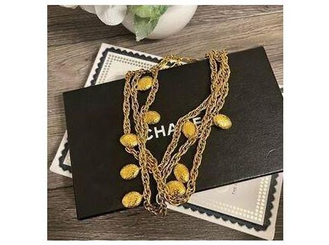 Collana a più fili con charm in oro vintage di Chanel Gold hardware - vista 7