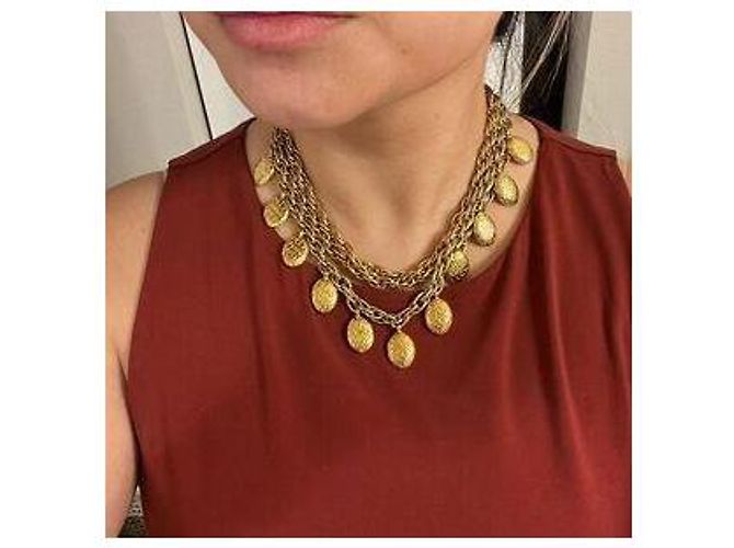 Collana a più fili con charm in oro vintage di Chanel Gold hardware - vista 8