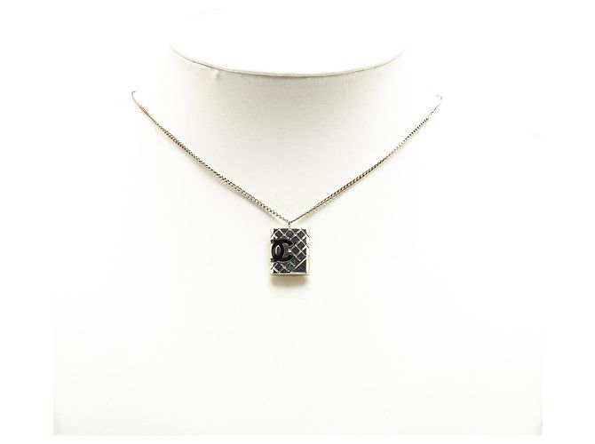 Collar Péndulo Chanel Silver Cambon Ligne Plata - vista 4