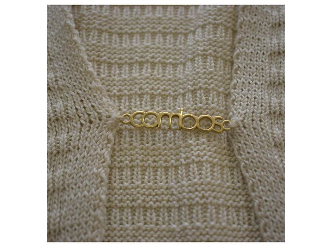 Autre Marque Combos Strickjacke Beige Cropped Größe M - Ansicht 4