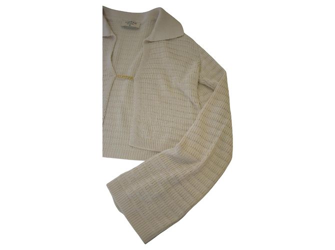 Autre Marque Combos Strickjacke Beige Cropped Größe M - Ansicht 6
