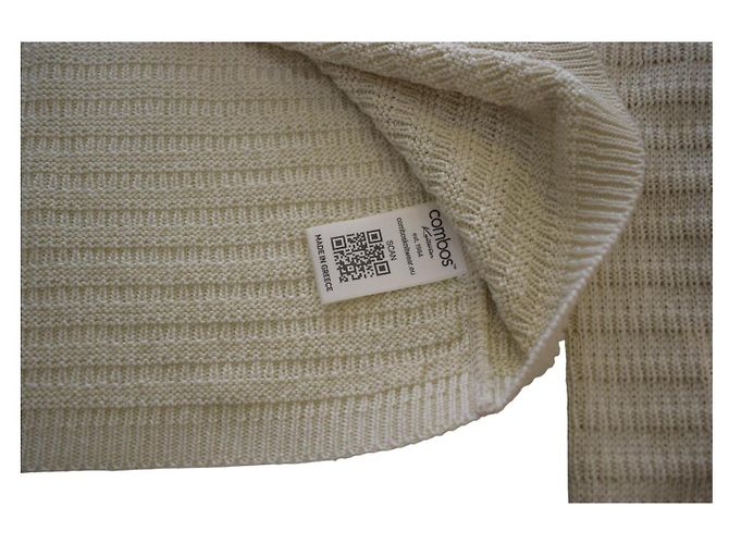 Autre Marque Combos Strickjacke Beige Cropped Größe M - Ansicht 8