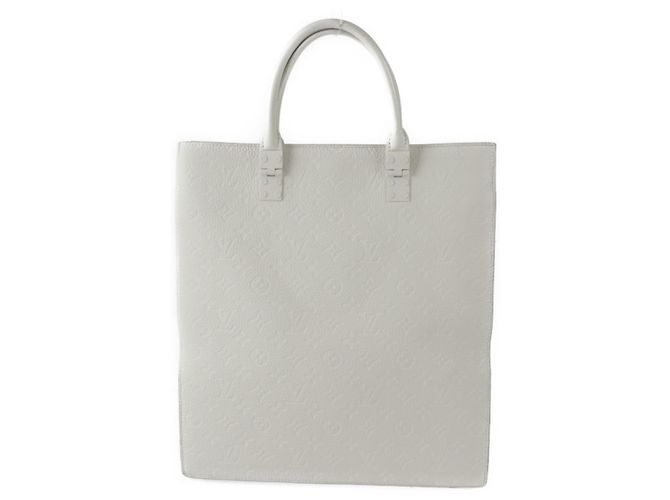 Borsa Tote Monogram Sac Plat Virgil Abloh di Louis Vuitton Bianco - vista 3