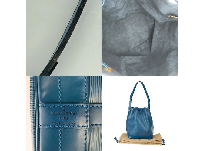 Borsa a Spalla Louis Vuitton Noe M44005 Blu - vista 10