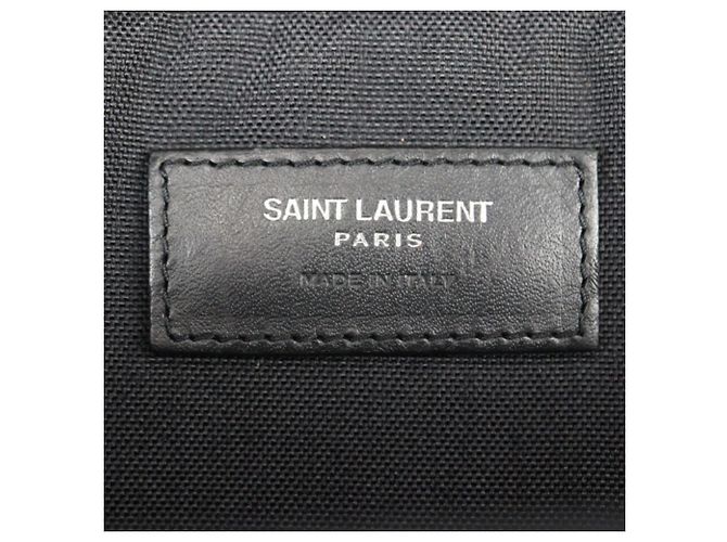 Zaino in tela e pelle nera Yves Saint Laurent Nero - vista 4