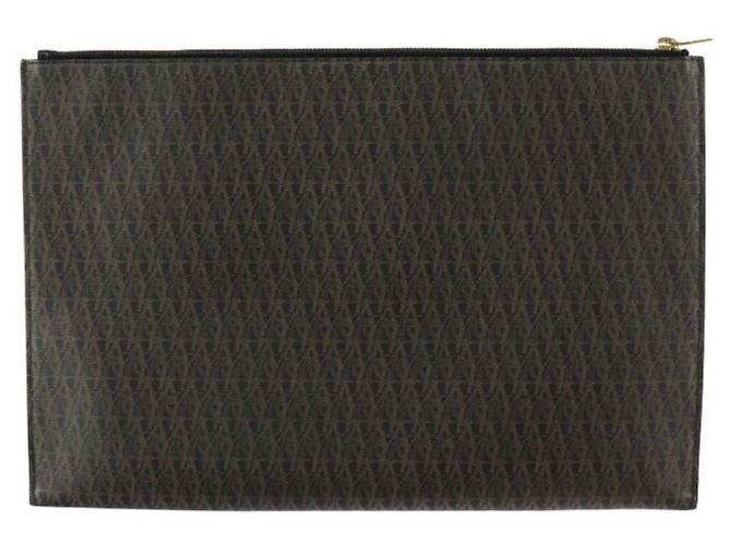 Borsa Clutch Monogram Toile Classica Yves Saint Laurent Marrone - vista 3