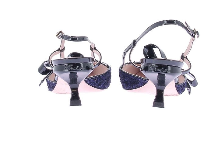 Roger Vivier Décolleté in tweed "Virgule 55" Blu - vista 5
