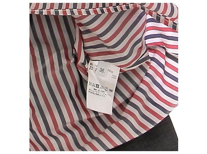 Falda corta plisada de lana gris Thom Browne - vista 6