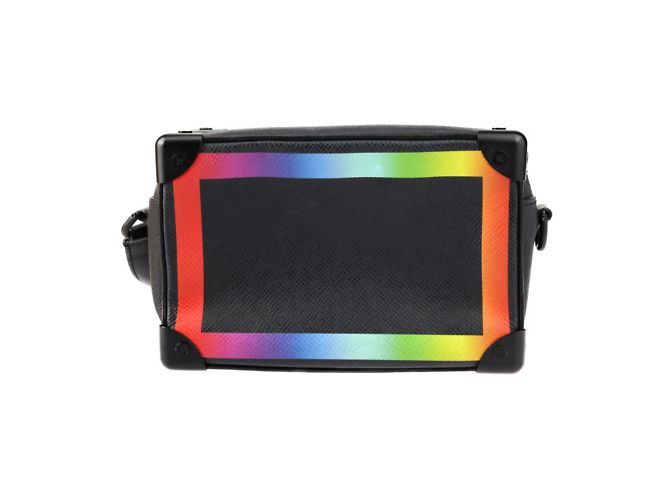 Borsa a Spalla Mini Soft Trunk Taiga Louis Vuitton Nero Multicolore - vista 3