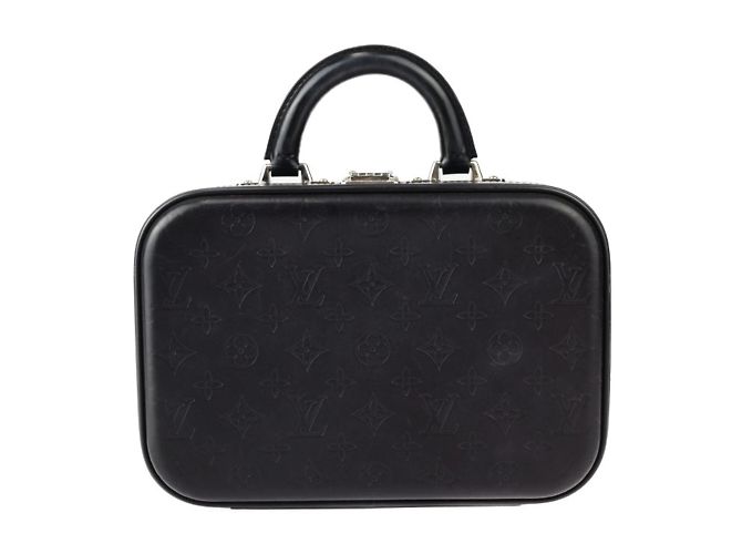 Borsa Louis Vuitton Valisette PM Monogram Glace Nero - vista 3