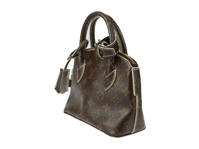 Louis Vuitton Shiny Monogram Lockit BB Handtasche Braun Roh Monogramm - Ansicht 2
