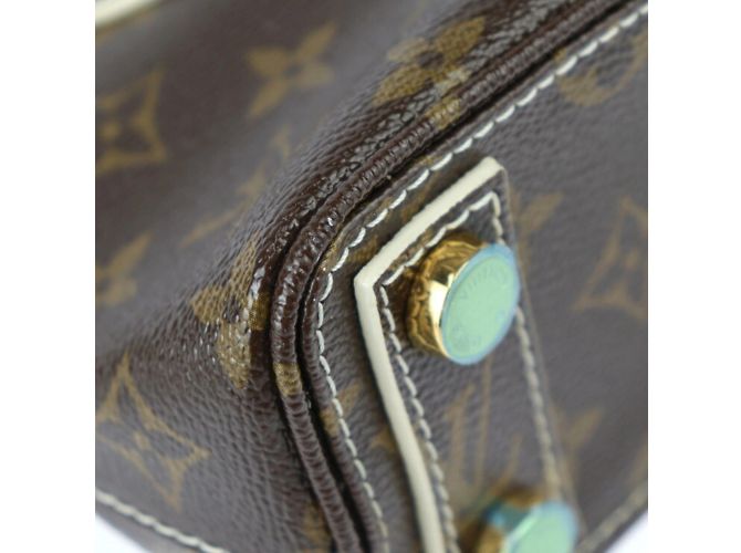 Louis Vuitton Shiny Monogram Lockit BB Handtasche Braun Roh Monogramm - Ansicht 5