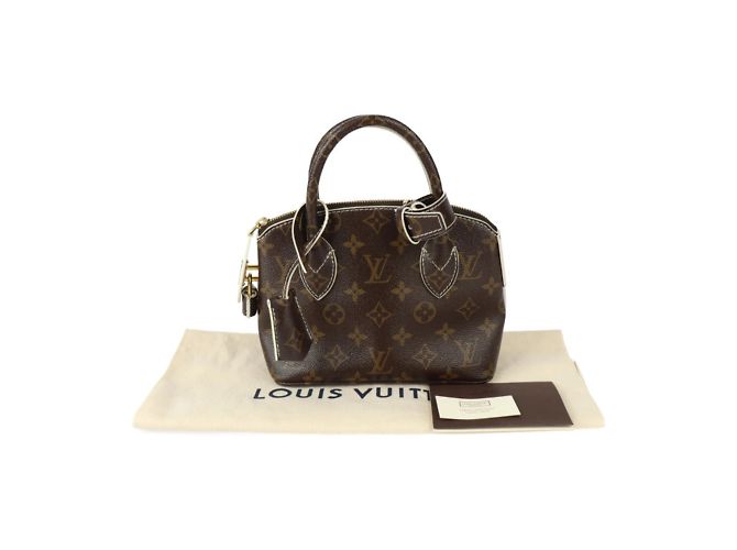 Louis Vuitton Shiny Monogram Lockit BB Handtasche Braun Roh Monogramm - Ansicht 9