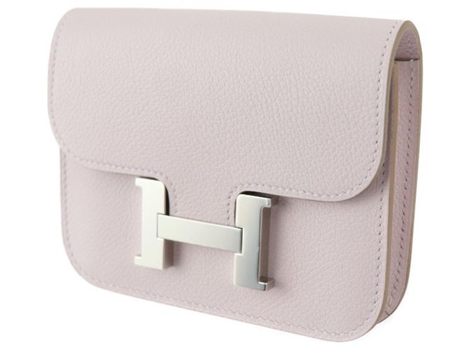 Hermès Pochette Constance di Hermes in Evercolor Mauve Pale - vista 2