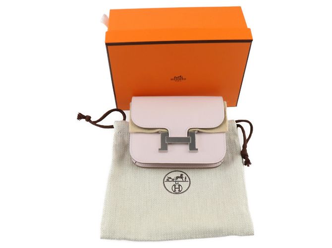 Hermès Pochette Constance di Hermes in Evercolor Mauve Pale - vista 9
