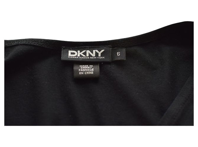 Abito mini senza maniche DKNY stampa leopardata nero e fucsia - vista 3