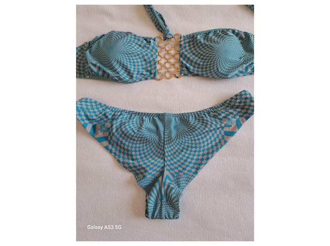 Autre Marque Traje de baño de dos piezas Agogoa azul gris - vista 3