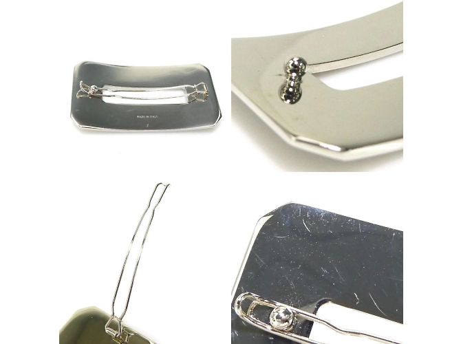 Fermaglio per capelli in metallo argento Miu Miu - vista 4