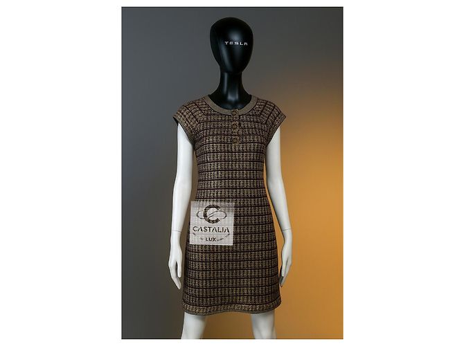 Chanel Paris / Byzanz CC Gripoix Knöpfe Palastkleid 36 FR Mehrfarben - Ansicht 11