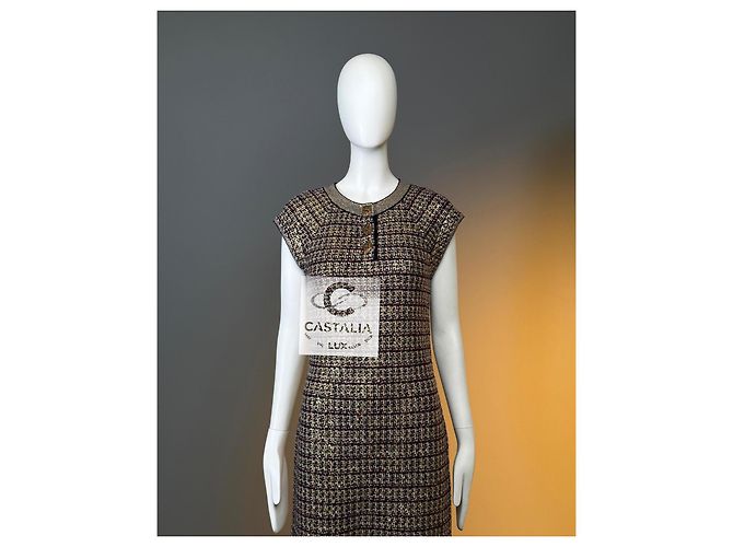 Chanel Paris / Byzanz CC Gripoix Knöpfe Palastkleid 36 FR Mehrfarben - Ansicht 2