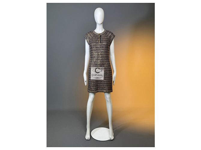Chanel Paris / Byzanz CC Gripoix Knöpfe Palastkleid 36 FR Mehrfarben - Ansicht 7