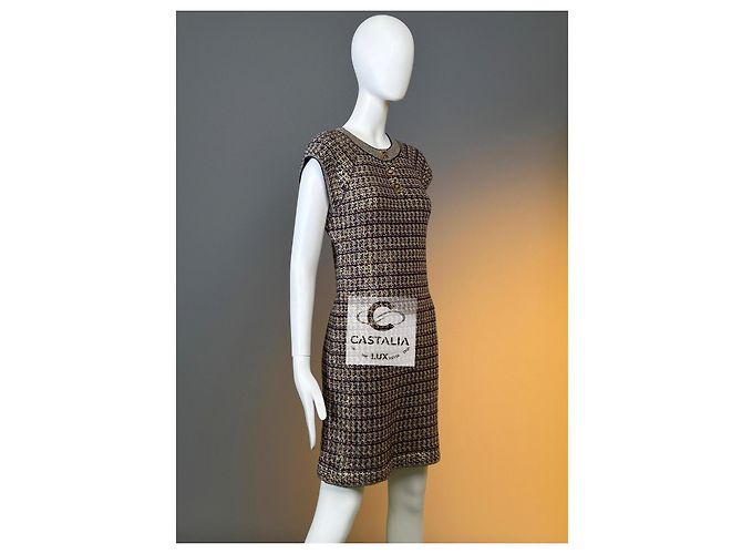 Chanel Paris / Byzanz CC Gripoix Knöpfe Palastkleid 36 FR Mehrfarben - Ansicht 8