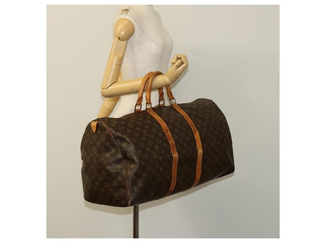 LOUIS VUITTON Monogram Keepall 55 Borsa Boston M41424 LV Auth 120688 Monogramma - vista 21