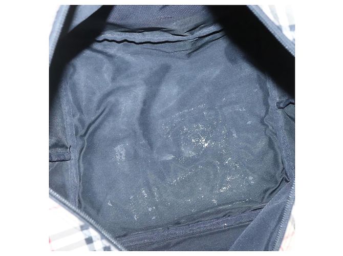 Autre Marque Burberrys Blue Label Tote Bag aus Nylon Beige Silber Authentisch ti3066 - Ansicht 11